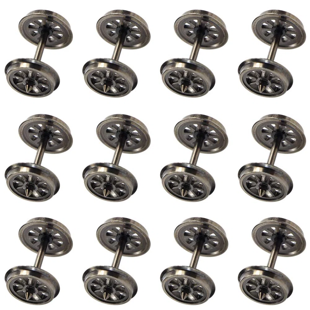 Evemodel H0 DC HP1487 - Set di 12 ruote in metallo per modellini treni, 36"