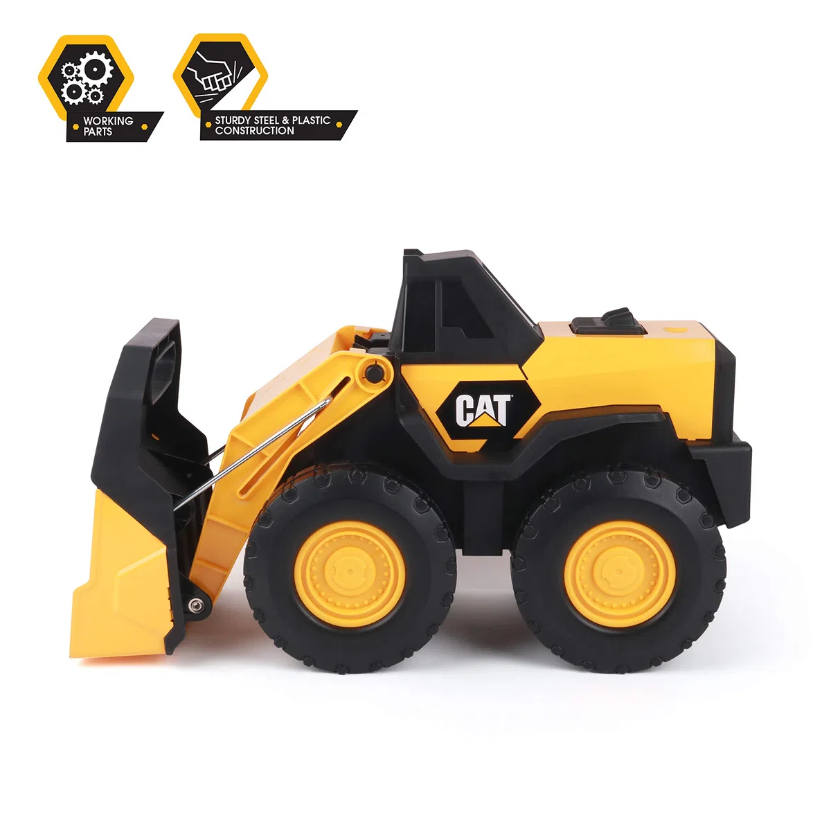 CAT TOYS Official 40,6 cm Grande giocattolo per pale gommate in acciaio | veicoli da cantiere per bambini | robusti e perfetti per ragazzi | regali e giocattoli all'aperto a partire dai 3 anni |