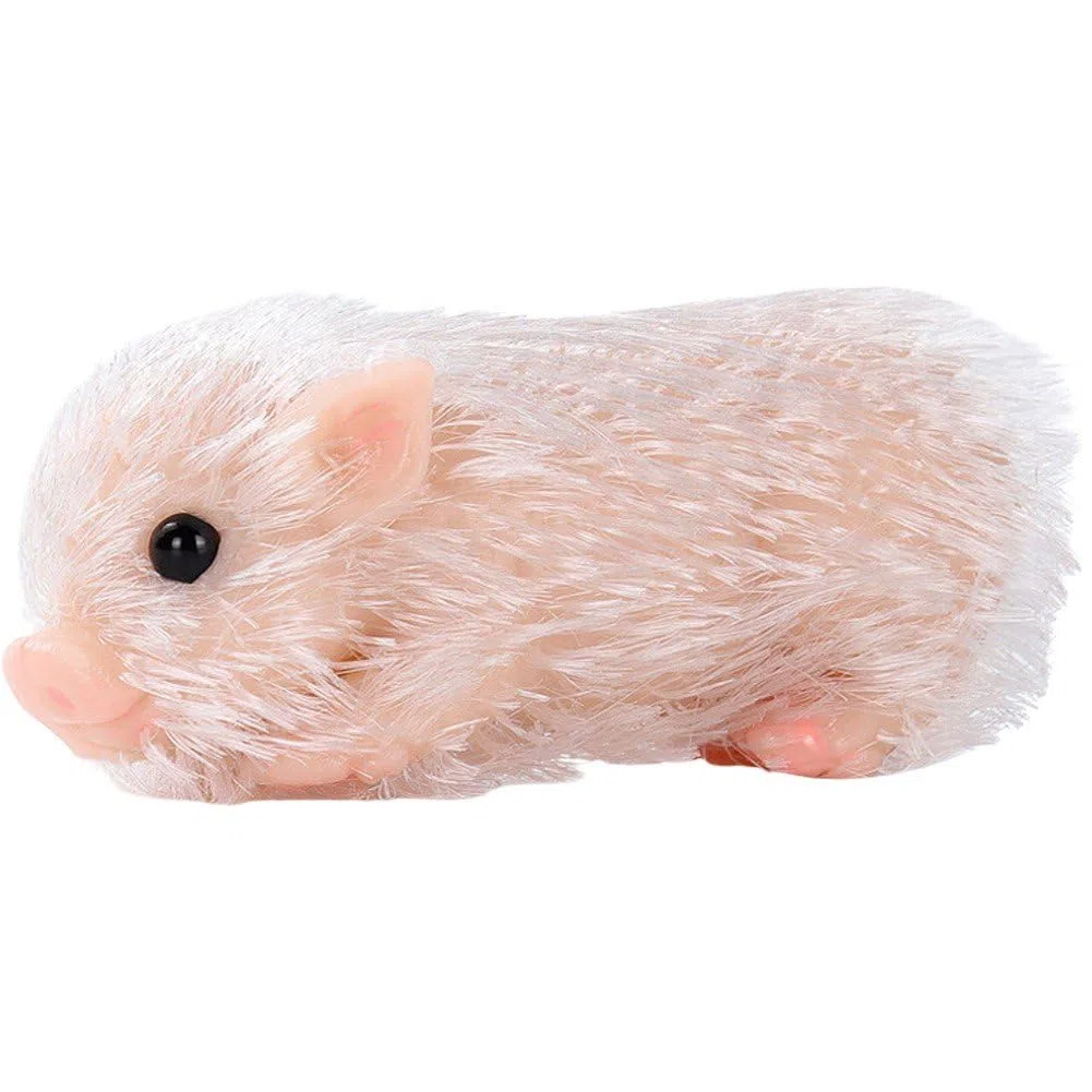 Giocattolo di Maiale in Silicone, Carino, in Miniatura, Giocattolo di Animali Reborn, Interessante, Giocattolo di Maiale con Corpo Intero in Silicone, con Scatola Regalo per Bambini