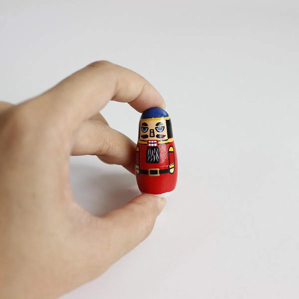 Gobus bambole nidificazione in legno soldato di noce russo nidificazione bambole russe per la decorazione di casa ufficio regalo per bambini (soldato schiaccianoci)