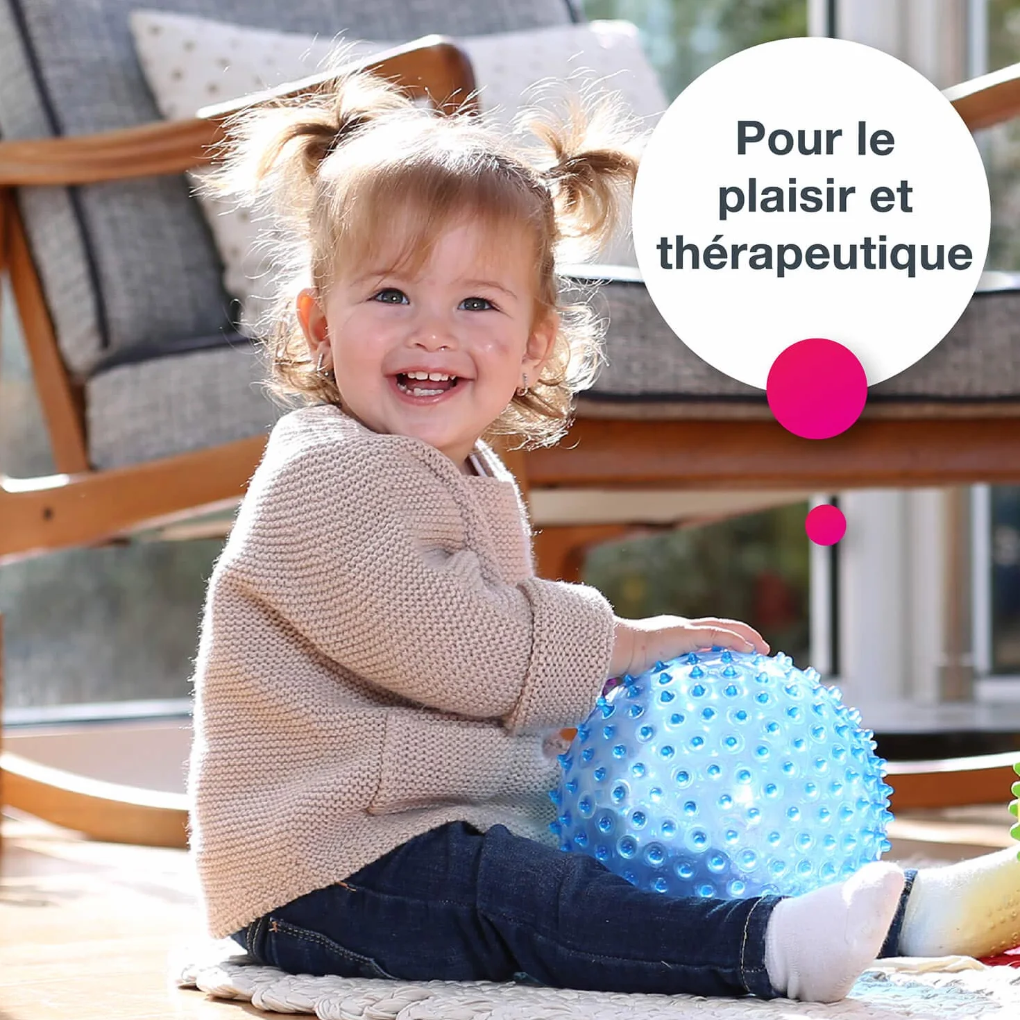 Edushape - Ed 705 177 - Gioco della Palla - Big Sensory Ball Trasparente - Menzione a Caso