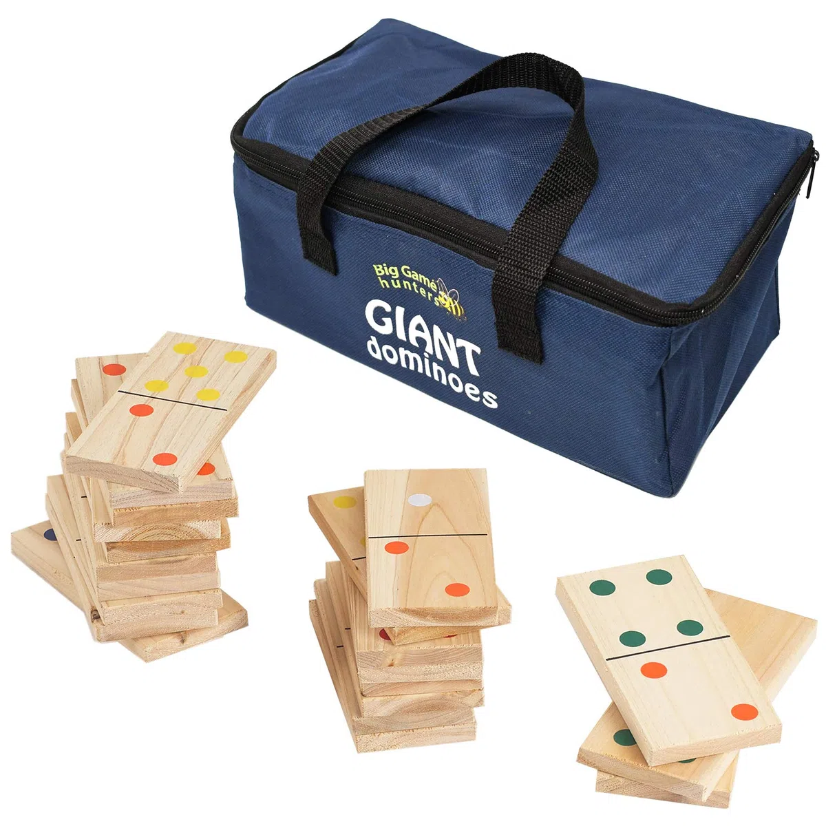 Garden Games Domino Gigante in Legno in Una Borsa per Stoccaggio