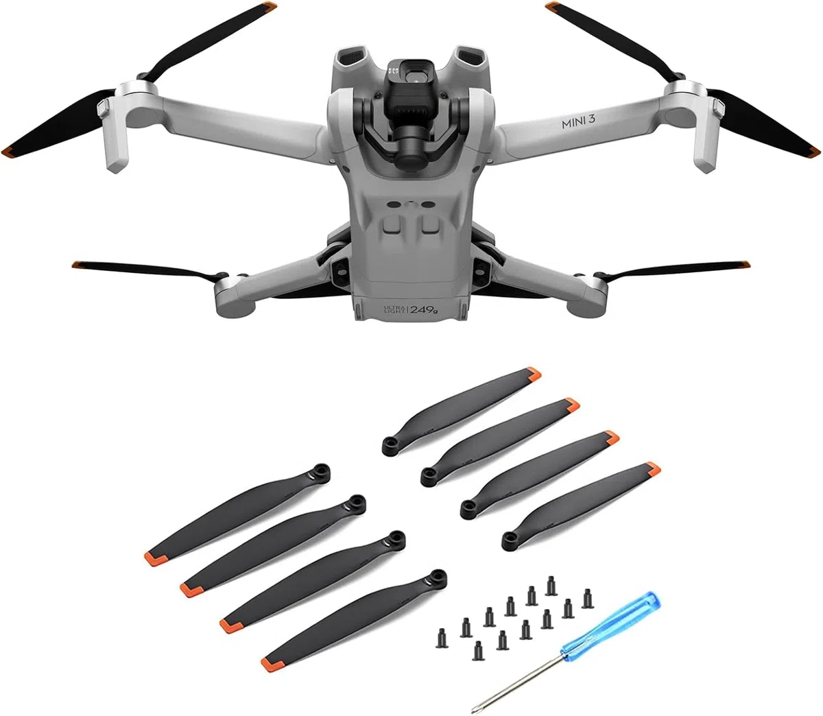 Eliche per DJI Lito 1/X 1/Mini 3 Pale di ricambio per eliche Ali a basso rumore per DJI Lito/Mini 3 droni accessori Viti e cacciaviti esclusivi arancia 32 pezzi