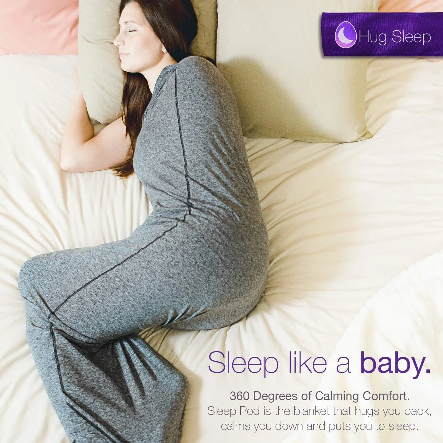 Sacco nanna a compressione per adulti – Coperta indossabile ultraleggera per alleviare stress e ansia, sacco nanna in tessuto elasticizzato e traspirante