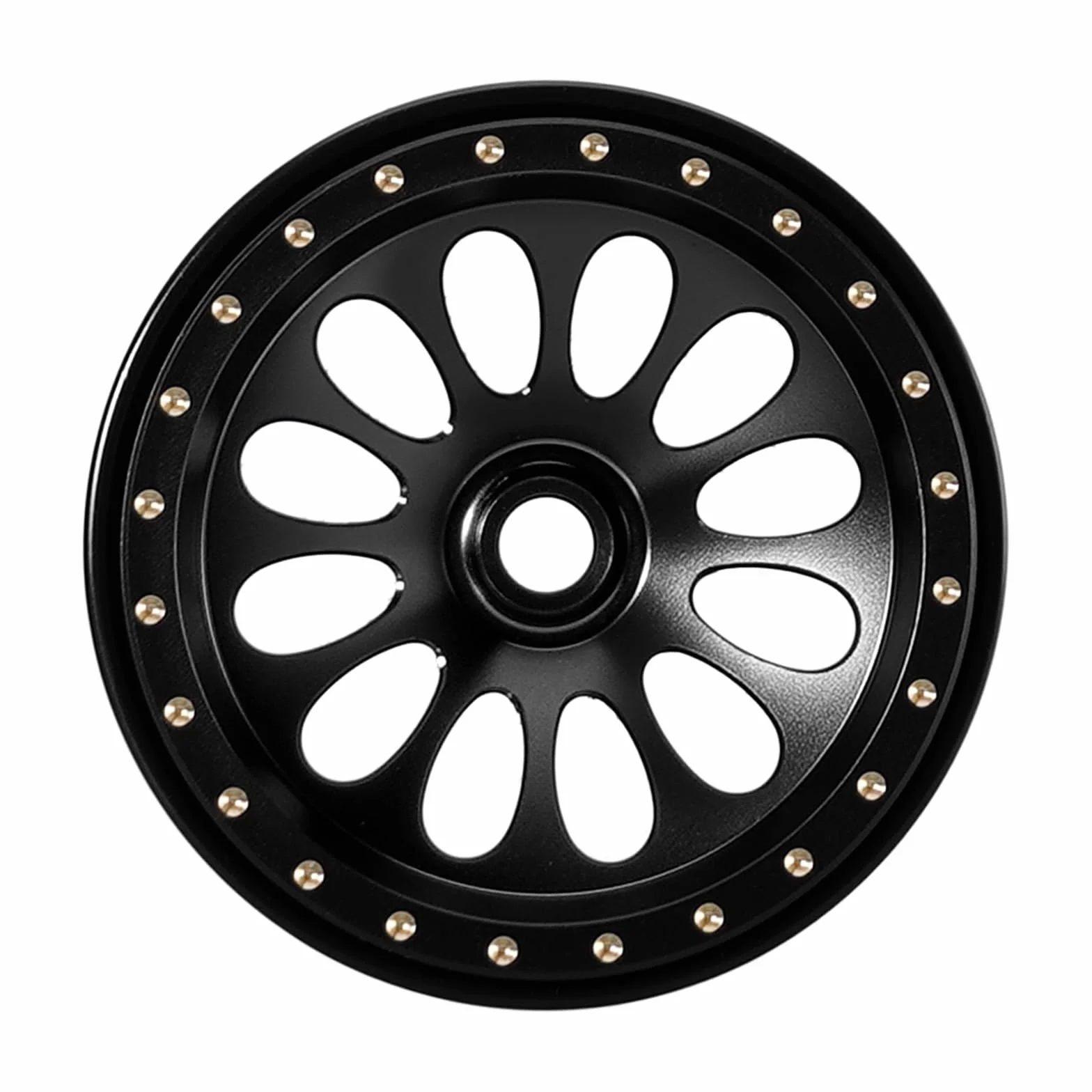 INJORA D19 Ripple 0,7" Cerchi Beadlock in Ottone con Rivestimento Nero per 1/30 Axial SCX30 (W7005)