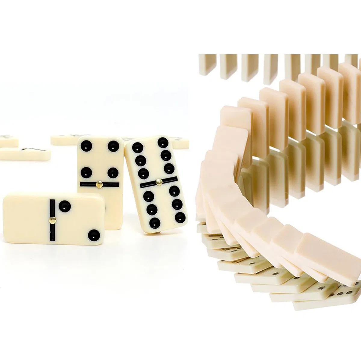 Double Six Dominoes Set 28 Pezzi Domino con Scatola, Domino Gioco di Puzzle Giocattolo Educativo, gioco da tavolo in per interni, giocattolo in legno
