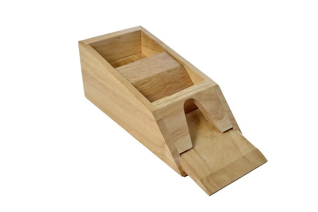 Engelhart - Distributore di carte in legno massello naturale - 330103