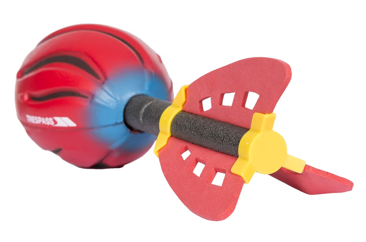 Trespass - Razzo Giocattolo Morbido in gommapiuma per Bambini, Colore: Rosso/Blu (Confezione da 2)