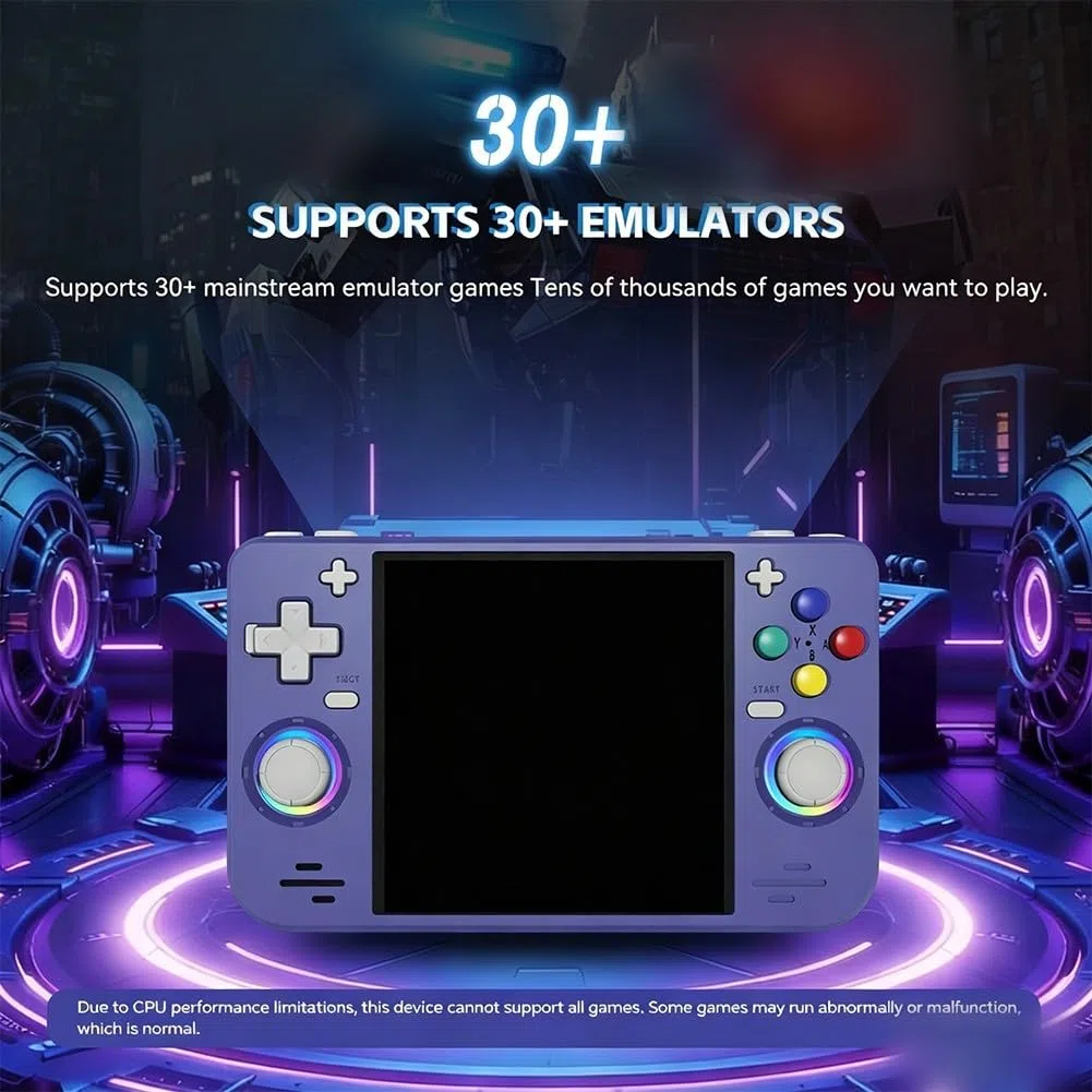 Retro H&held Console di gioco RF40H, schermo IPS da 4 pollici 720P, oltre 18000 giochi integrati, batteria da 4000 mAh, sistema open source portatile, con WiFi (blu)