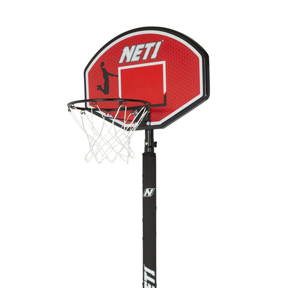 tabellone da basket di alta qualità e sistema di rete per bambini, telaio in acciaio massiccio ultra resistente da 38,1 cm, montaggio a parete o portatile, regolabile in altezza, palo imbottito
