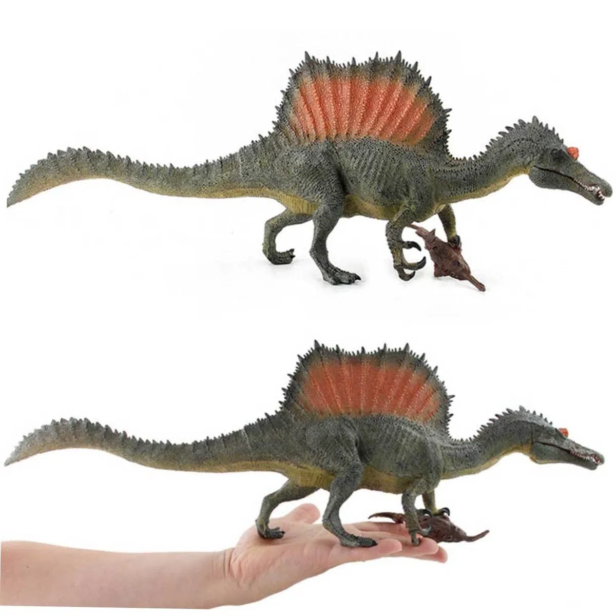 Beaupretty Figura Realistica di Spinosauro, Dinosauro in Plastica Mascella Mobile, Decorazione per Scrivania e Casa, Figura Preistorica