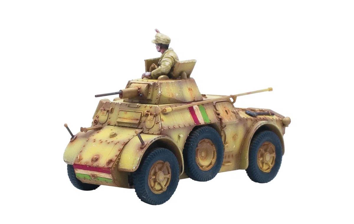 Warlord Games Autoblinda AB41/43 - Modellino corazzato in plastica dell'esercito italiano, in scala 1:56/28 mm, modellino in scala 1:56 per miniature della Seconda Guerra Mondiale