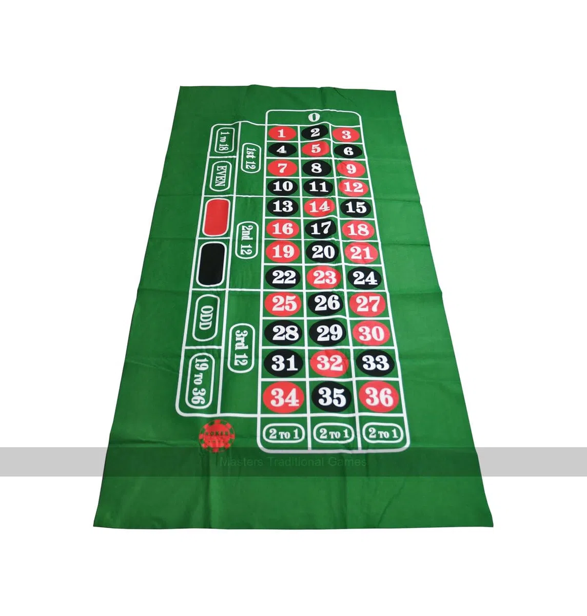 Masters Traditional Games Roulette Mat - Green Felt Cloth, 180 x 90cm