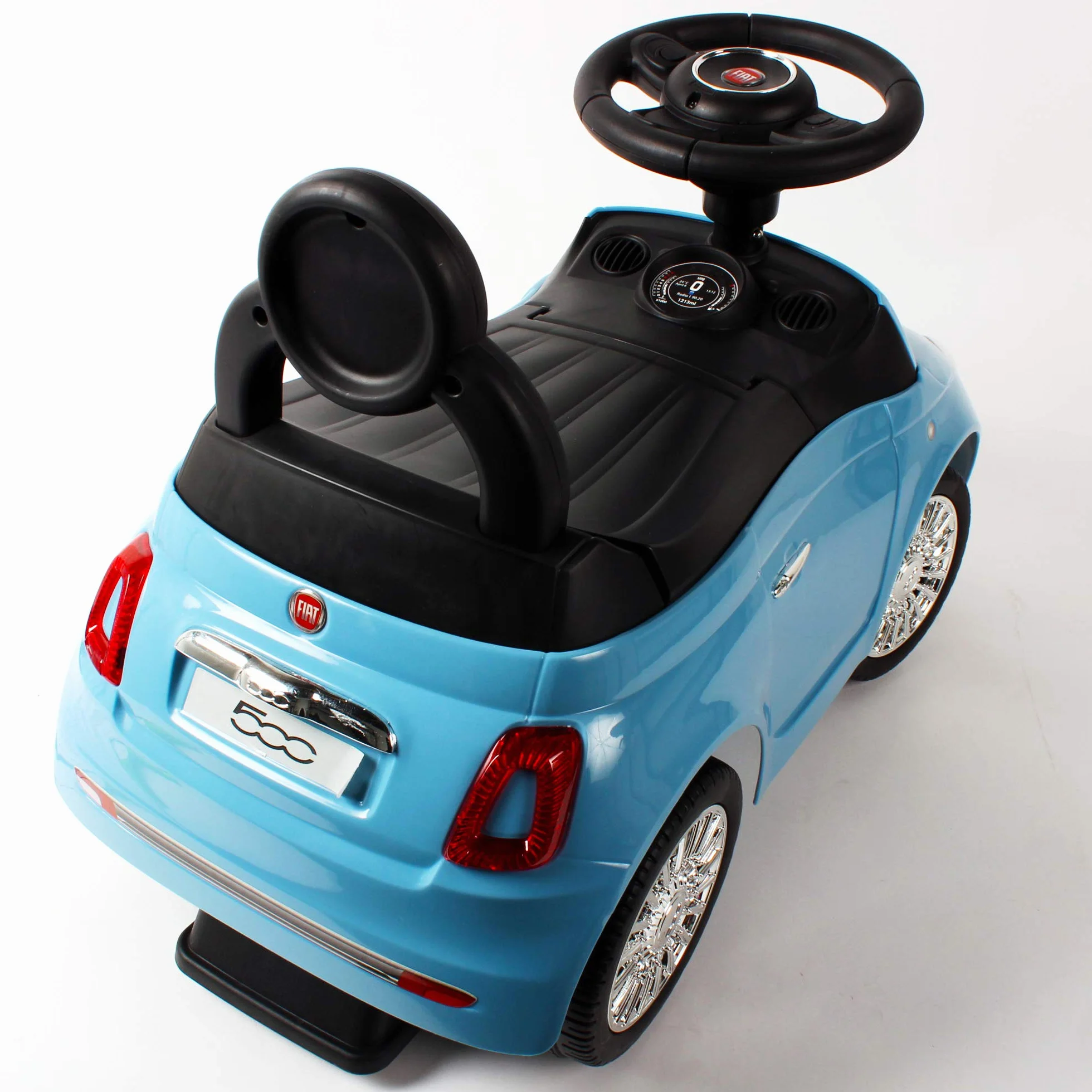 TURBO CHALLENGE - Fiat 500 - Camminatore - 119095 - Ruote Libere - Blu - Max 25 kg - Plastica - Batterie Non Incluse - Giocattolo per Bambini - Regalo - A partire dai 12 mesi