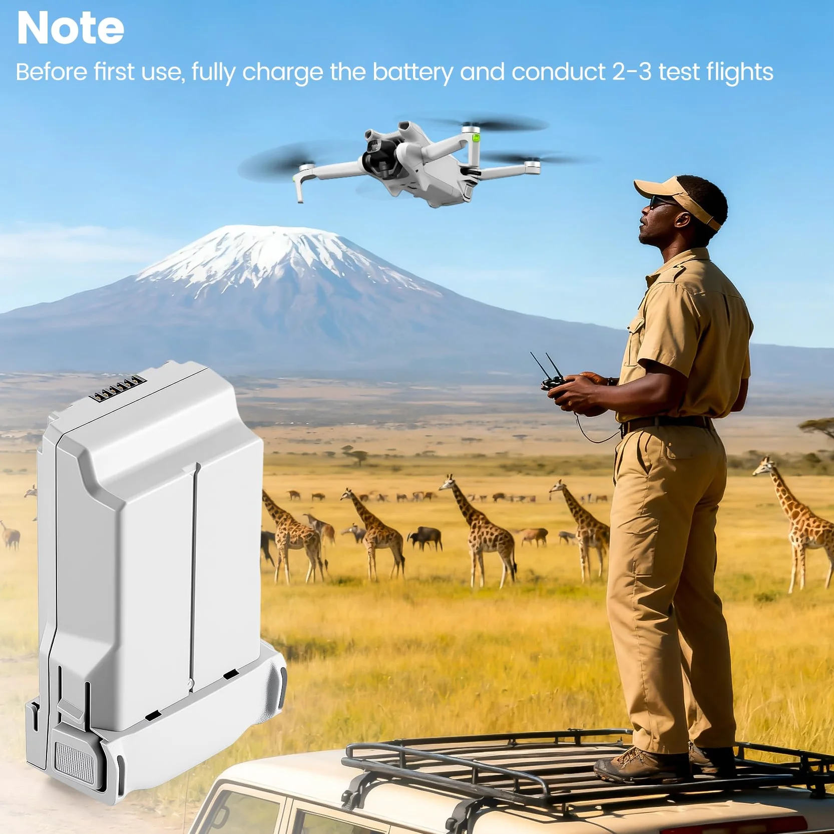 Mini 3 Pro, Mini 4 Pro batteria di volo intelligente confezione singola (7,38 V, 3850 mAh) offre 47 minuti di autonomia di volo Batteria di ricambio per droni DJI Mini 3/3 Pro/4 Pro