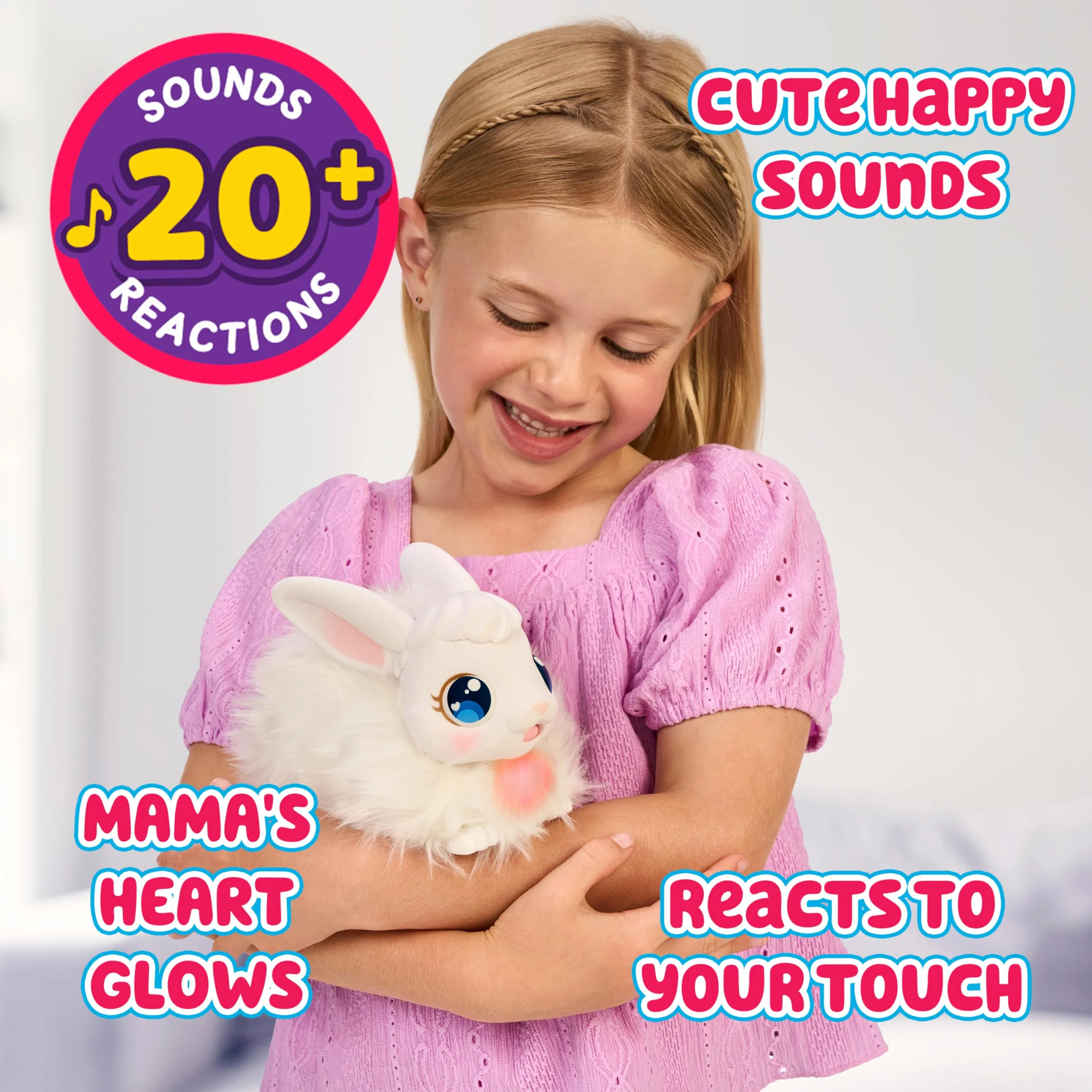 Little Live Pets Mama Surprise - Bunny Feed & Nurture Mama Mama Magically Has 3 Babies! Interactive Mama Bunny and Hutch Playset 20+ Suoni e reazioni Vestire i bambini con accessori per bambini dai 4