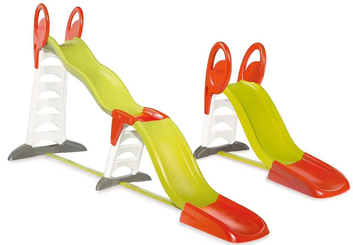 Smoby - Scivolo Megagliss 2 in 1, 7600310260, + 2 Anni, Dotato di Scaletta con Gradini Antiscivolo