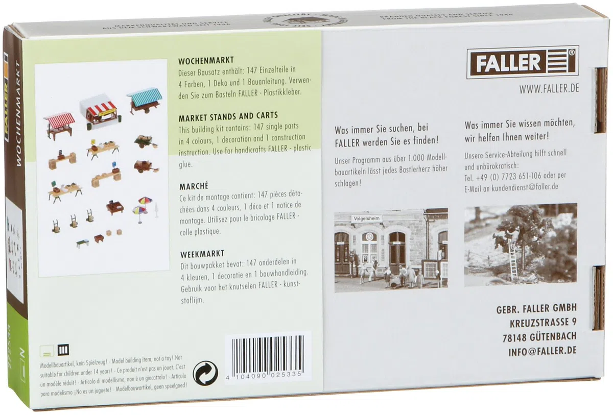 FALLER 272533 Stand e carrelli in Scala N Scenari e Accessori