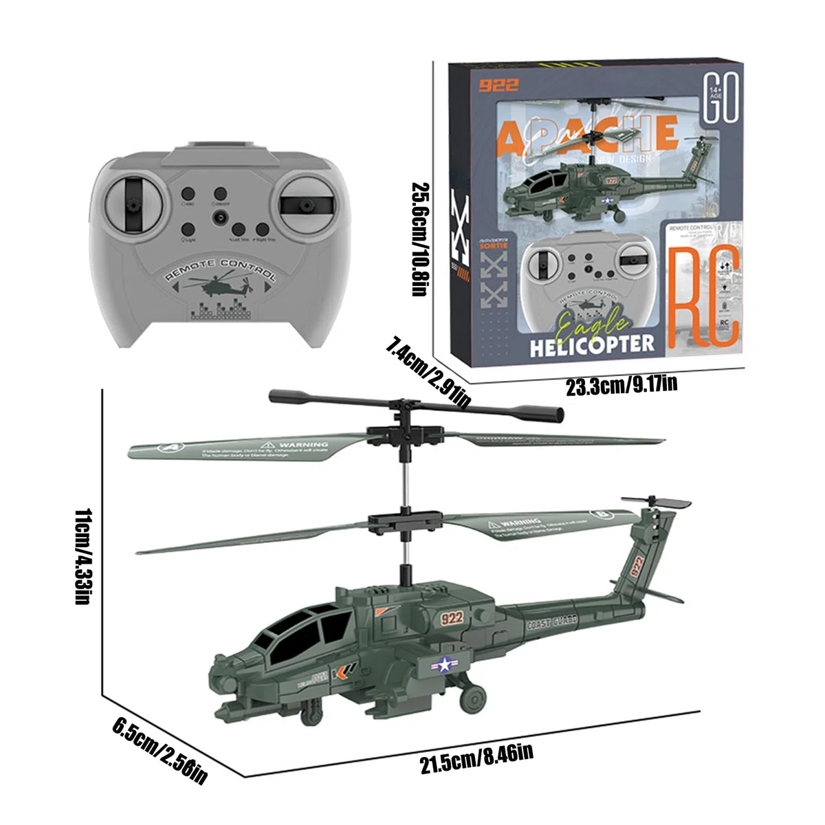 Generico Elicottero Telecomandato Per Adulti E Bambini, Volo Fluido, ABS, Giocattoli Per Aeroplani Telecomandati, Aereo RC Con A LED, Giocattolo Volante RC, Per Bambini Principianti 8+