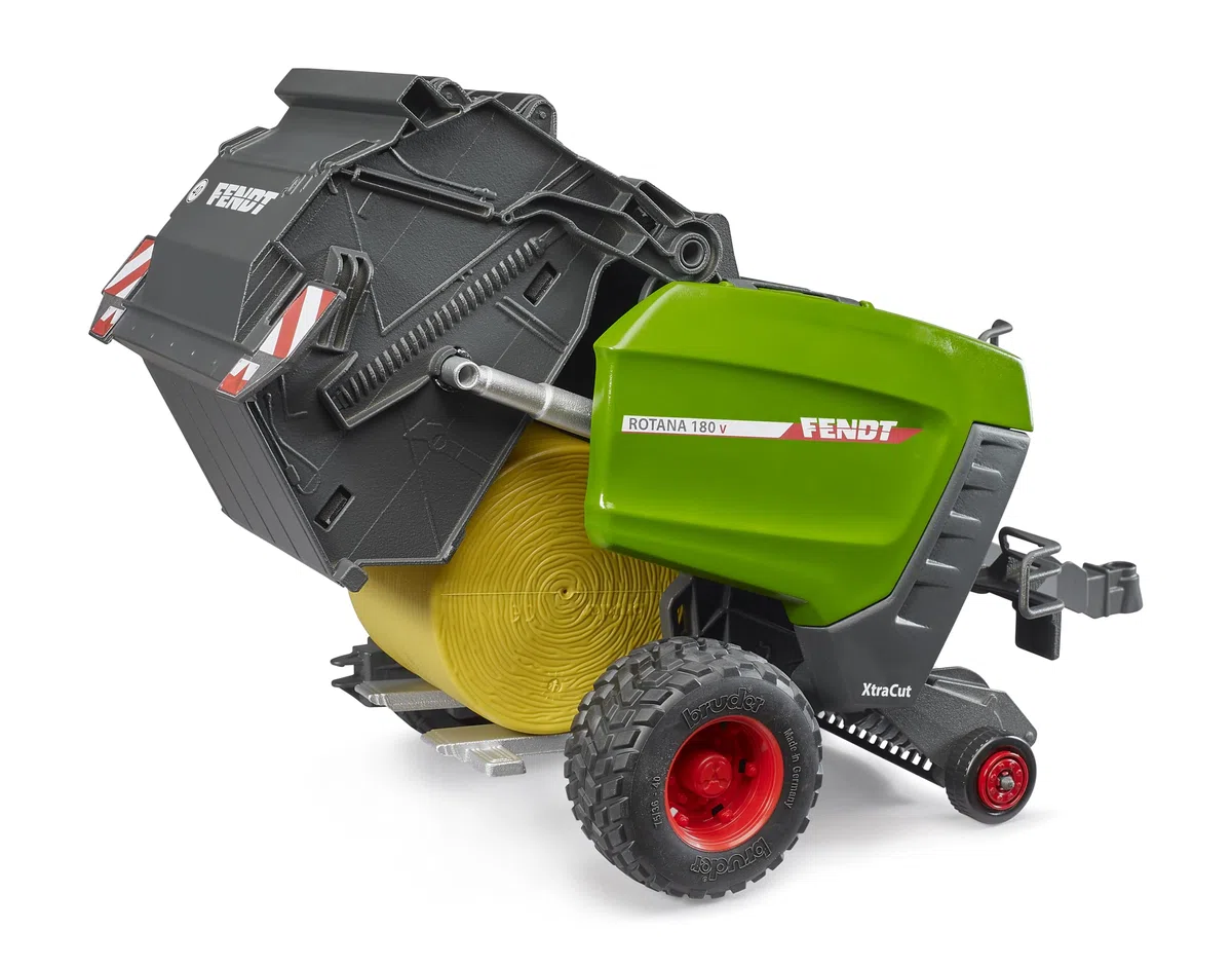 bruder 02038 - Fendt pressa per balle rotonde Rotana 180 V - pressa per balle, mietitrebbia, fattoria, trattore, balle di paglia