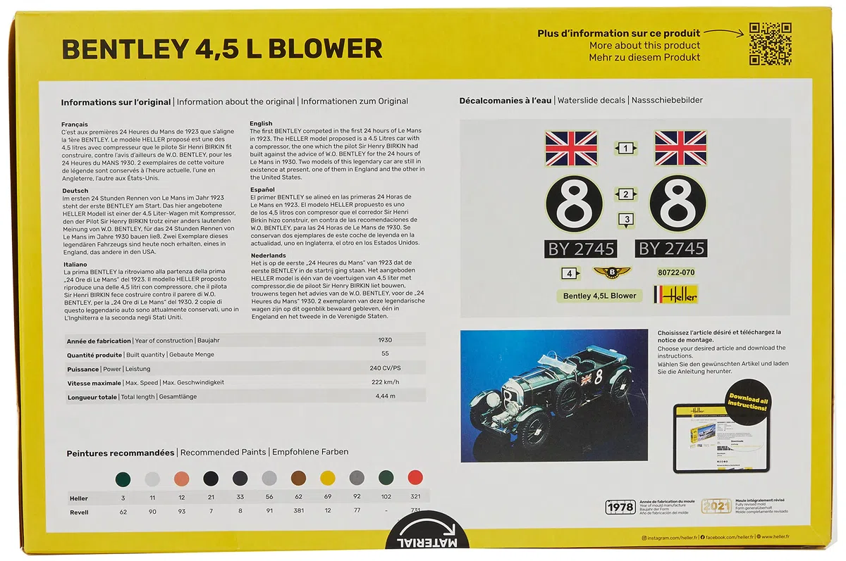 heller HEL80716 - Kit modello Bentley, vari