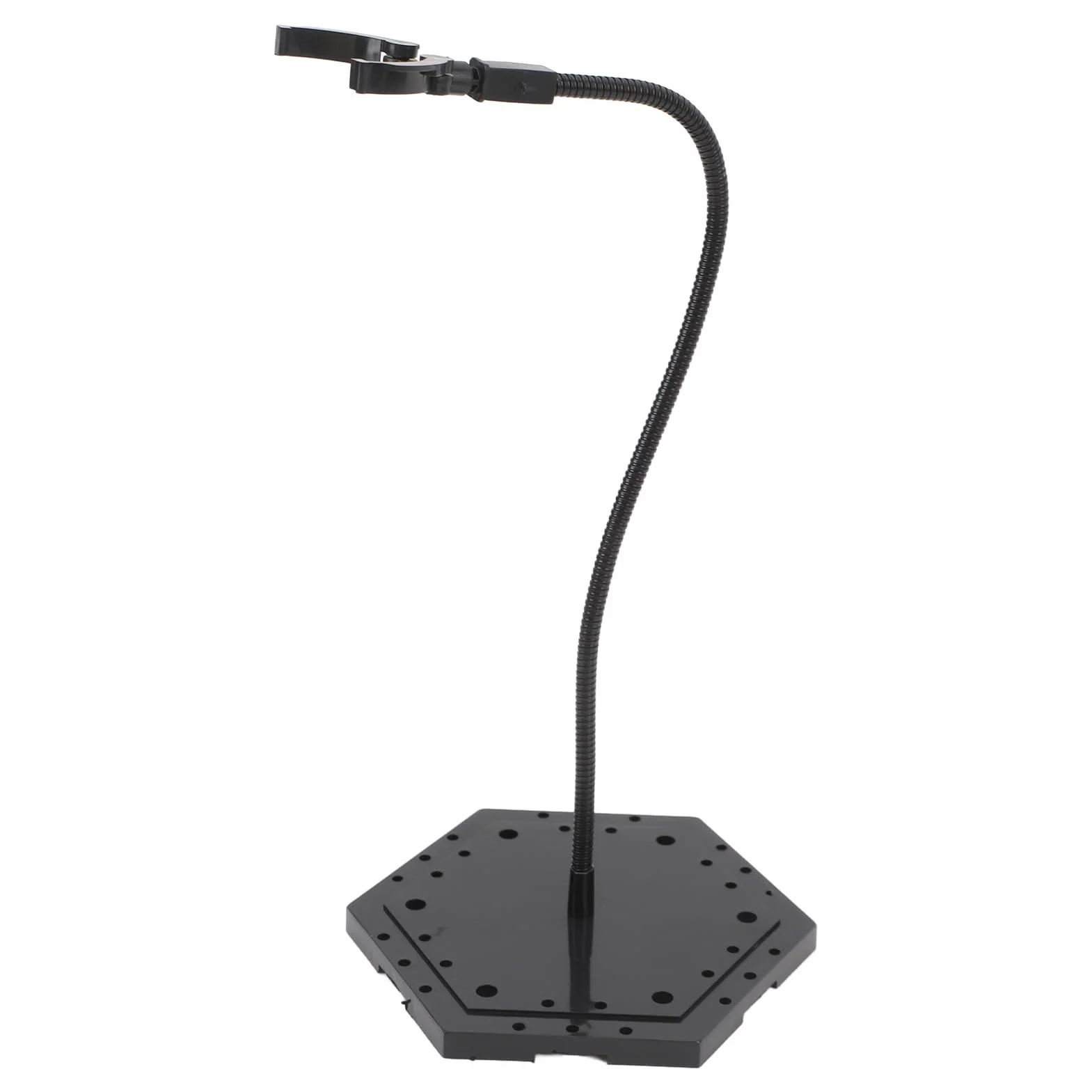 VGEBY Supporto per action figure, supporto per esposizione di figure di bambole in acciaio inossidabile ABS, supporto per modello stop motion per bambole da 6 pollici (nero)