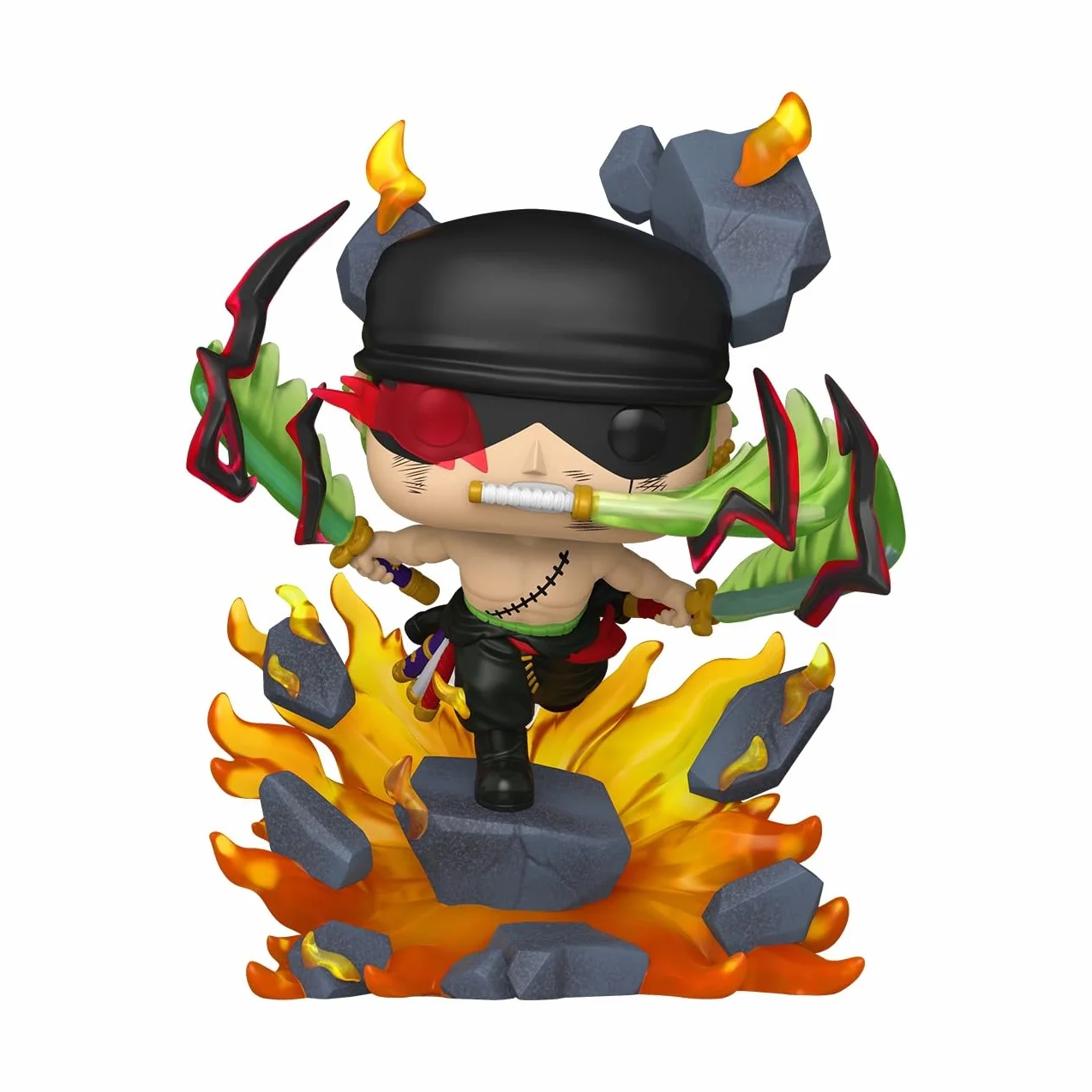 Funko Pop! Premium: One Piece - Roronoa Zoro - King of Hell - Esclusiva Amazon - Figura in Vinile da Collezione - Idea Regalo - Merchandising Ufficiale - Giocattoli per Bambini e Adulti - Anime Fans