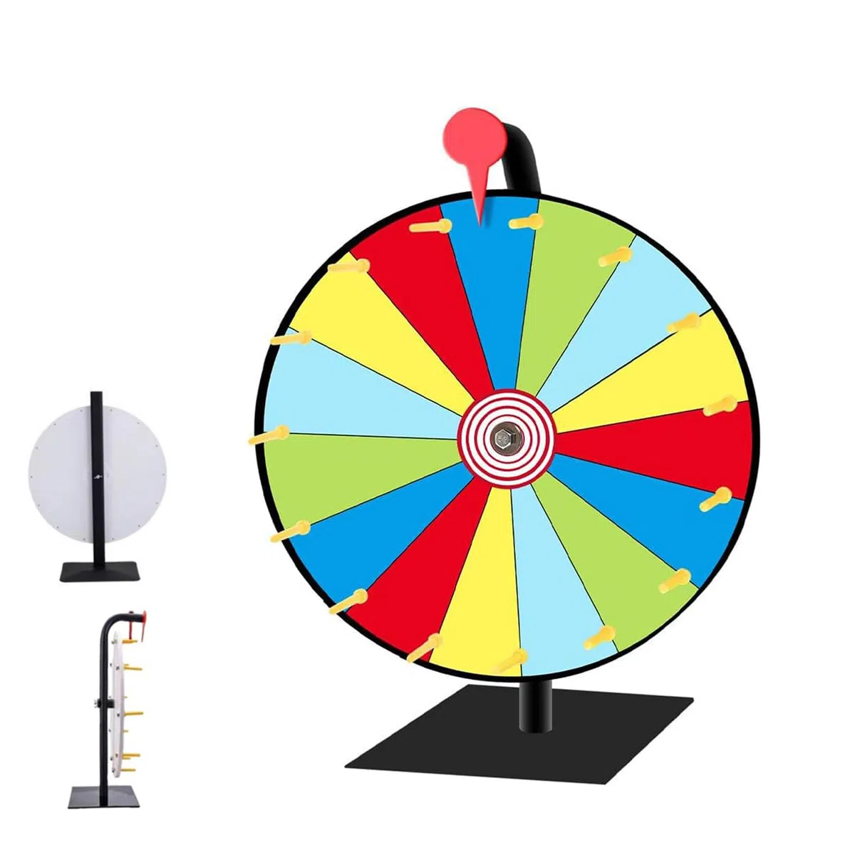 La Ruota della Fortuna, Ruota della Fortuna, Ruota Girevole Colorata da Tavolo, 15 Slot, Gluecksrad Ruota al Gluecks