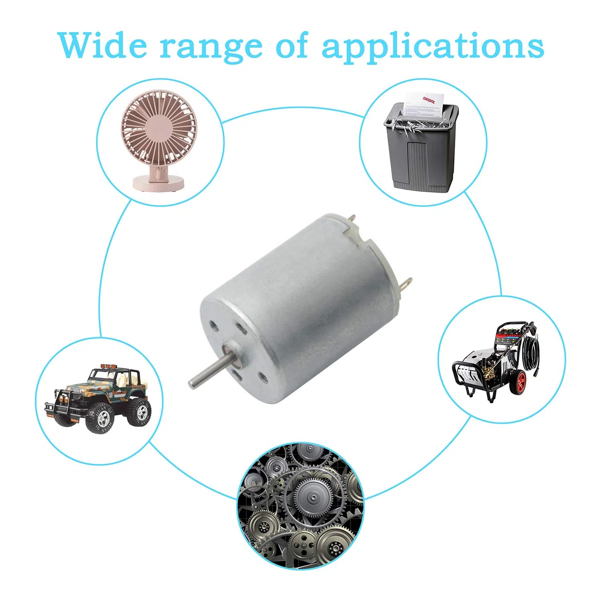 Motore CC 3 V-12 V 280 micro motore 42 x 24 mm per modellini di barche RC giocattoli fai da te (confezione da 5)