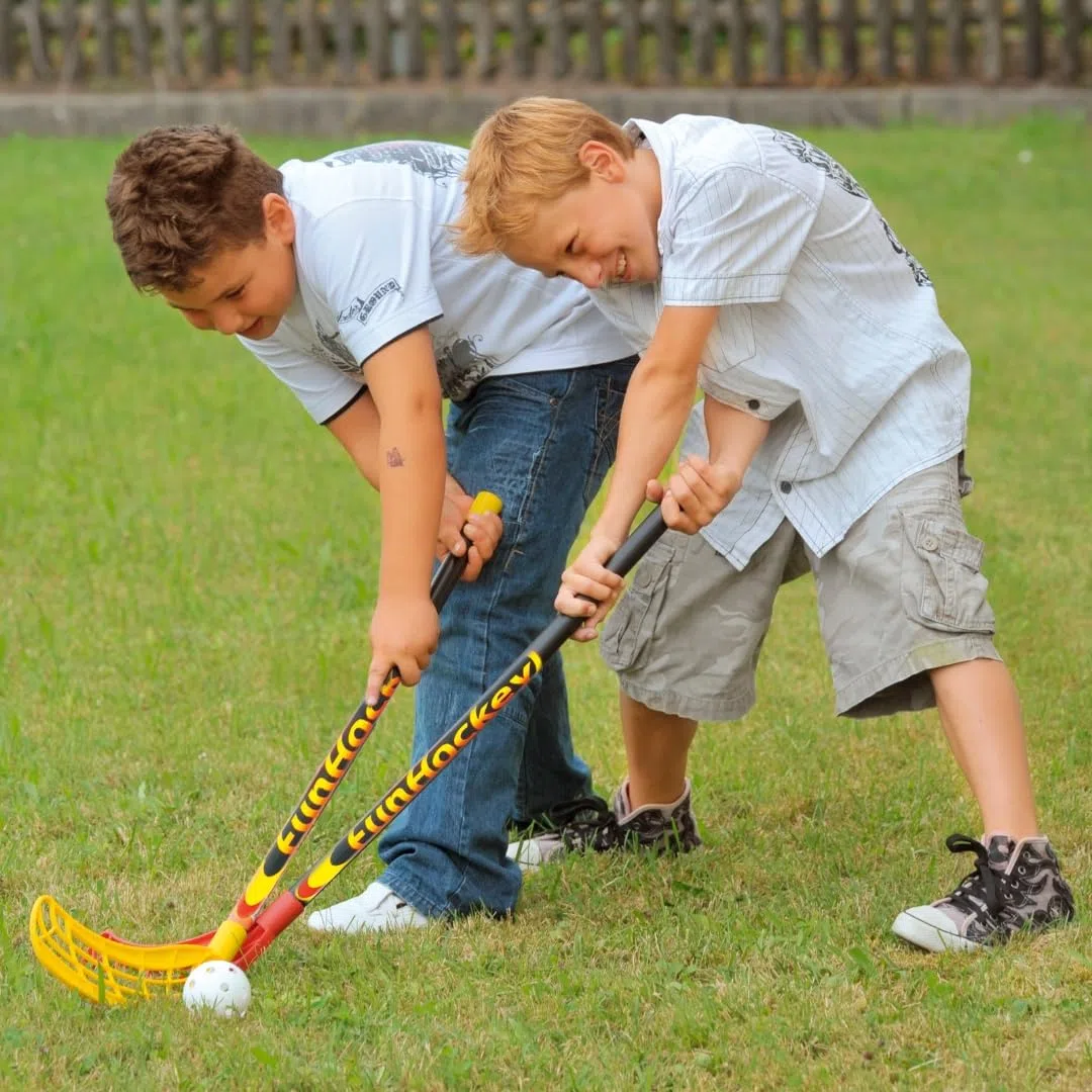 Bandito FunHockey - Set da porta con borsa per il trasporto in diverse misure, semicircolare e quadrata, per hockey su strada, per bambini e ragazzi