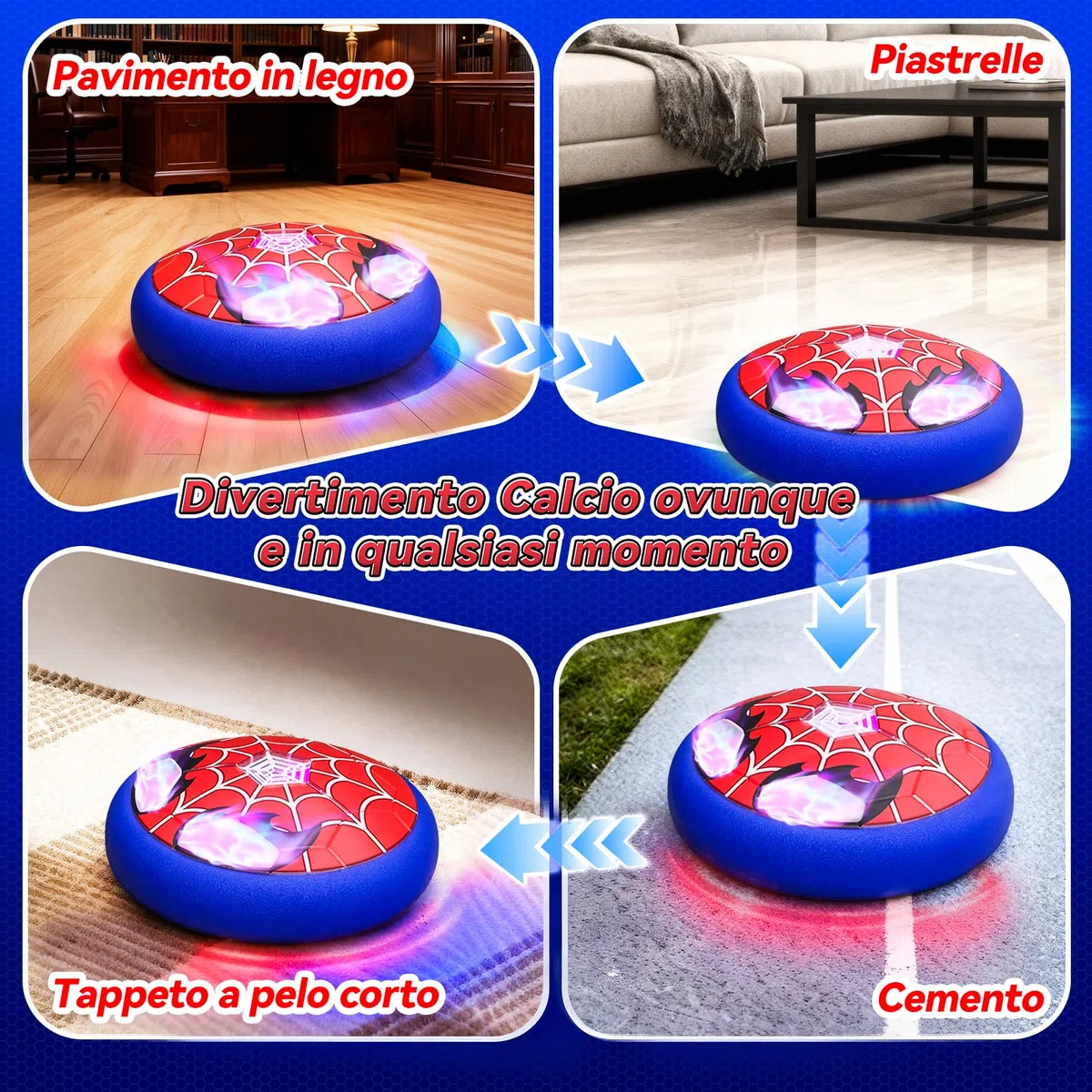 Pallone da Calcio con Occhi & Web Luminosi, Calcio Interno Giocattoli Bambino Regalo Bambino 3-12 Anni, Giochi Esterno Giardino Bambini Regalo Bimbo 4 5 6 7 8 9 10 Anni Maschio di Pasqua Compleanno