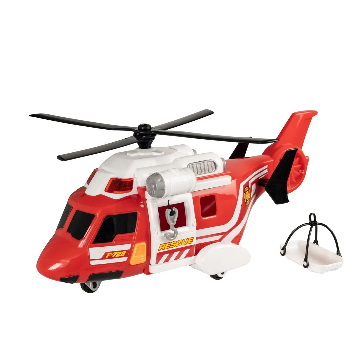 Teamsterz Mighty Machines - Elicottero di salvataggio antincendio con luci e suoni realistici | Set di auto giocattolo per bambini dai 3 anni in su