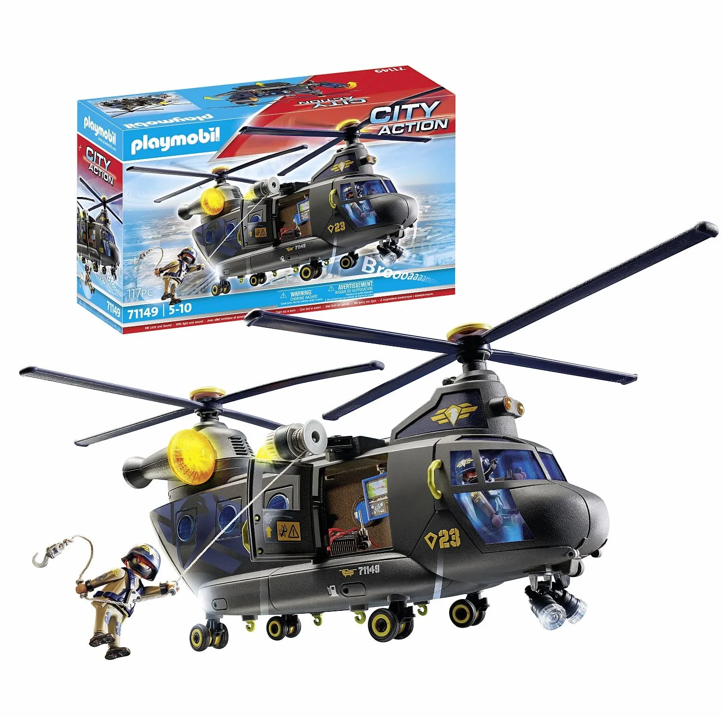 Playmobil- Elicottero unità Tattica, 71149