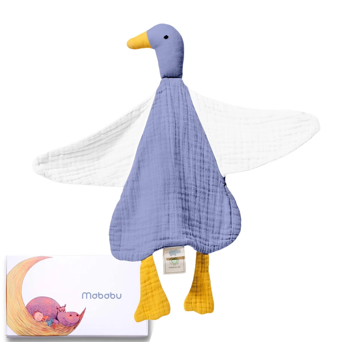 Oeko-TEX - Peluche anatra 4 strati, extra morbido, per neonati, ragazzi e ragazze, lavabile