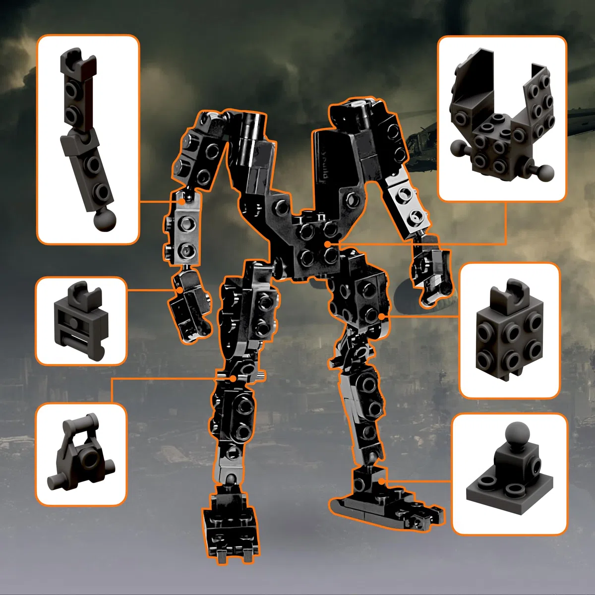 MyBuild Forze armate Alpha Core 5029 - Mech tattico versatile con carichi modulari | Modello di robot articolato | Età 14+