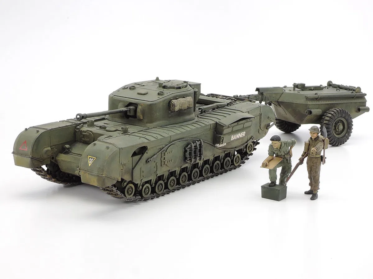Tamiya 35100 - Kit modellino di carro armato Churchill Crocodile britannico 1/35