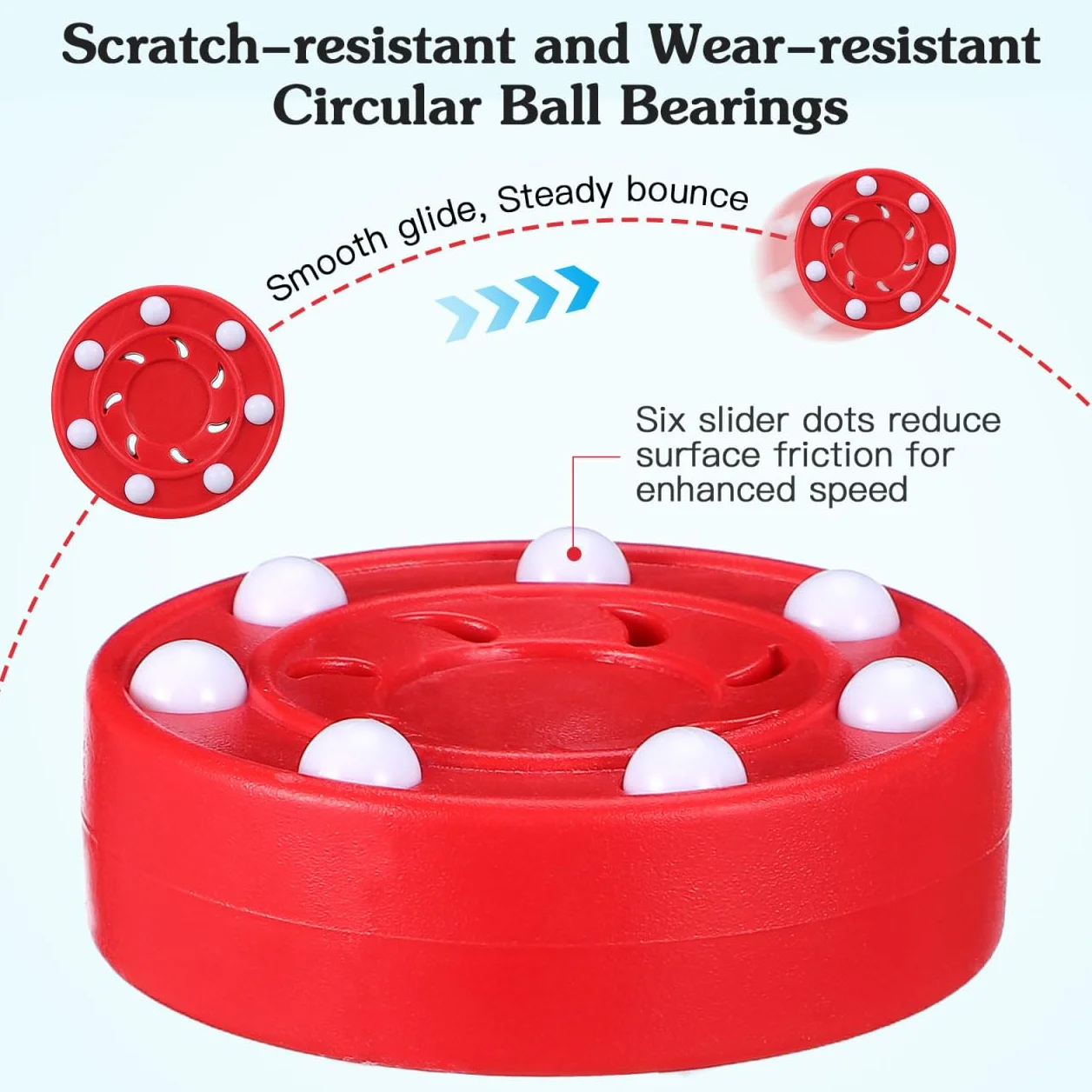BESPORTBLE 2 Pezzi Scooter Outdoor Hockey Puck Street Hockey Indoor Hockey Puk Green Biscuit Hockey Puck PRO Puck Roller Hockey Gioco Allenamento