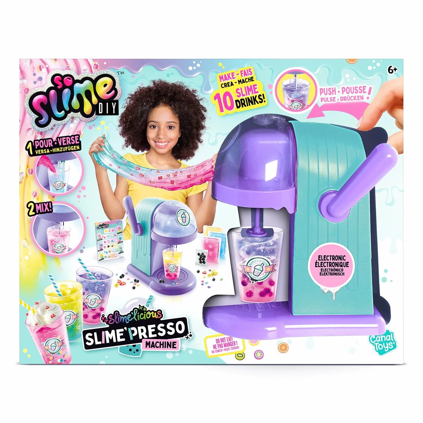 Canal Toys - So Slime - Giocattolo Slime'Presso - Macchina Elettronica per Creare Bevande Originali a base di Slime - Regalo Bambini 6 Anni + - Attività Creativa e Manuale - Non Commestibile - SSC 254