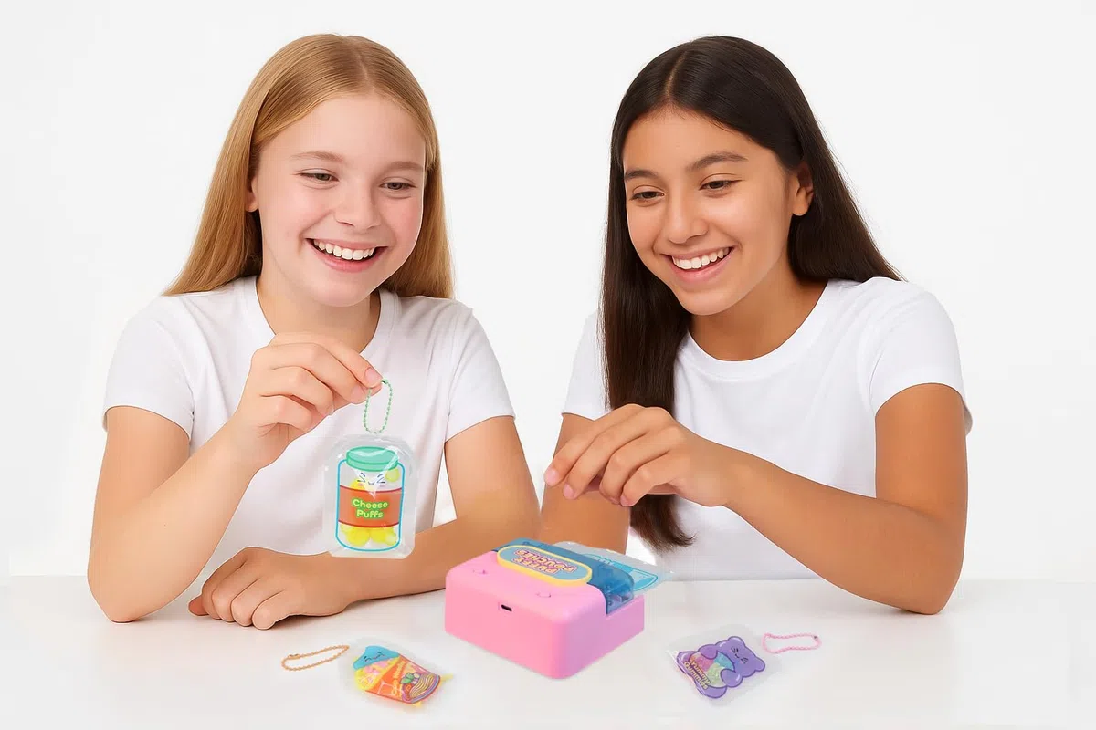 Squishy Fun Accessories Coffee Shop Set 10 sacchetti riempibili con laminatore, riempimento gelatina e collane di perle, a partire dai 5 anni in su