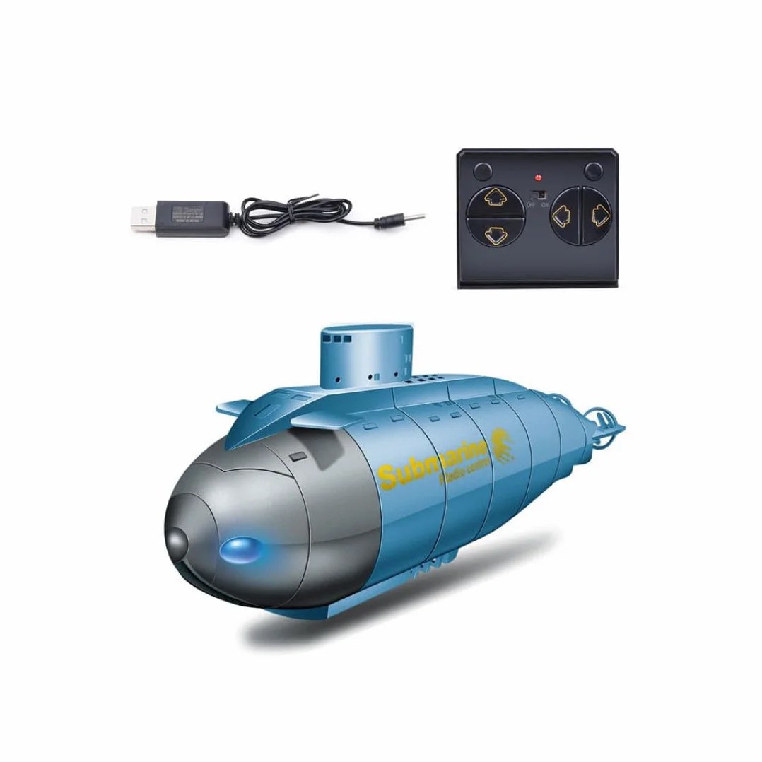 Mini sottomarino nucleare telecomandato, 6 CH RC barca subacquea con cavo di ricarica USB, perfetto per qualsiasi condizione dell'acqua, regalo per barche marine elettriche