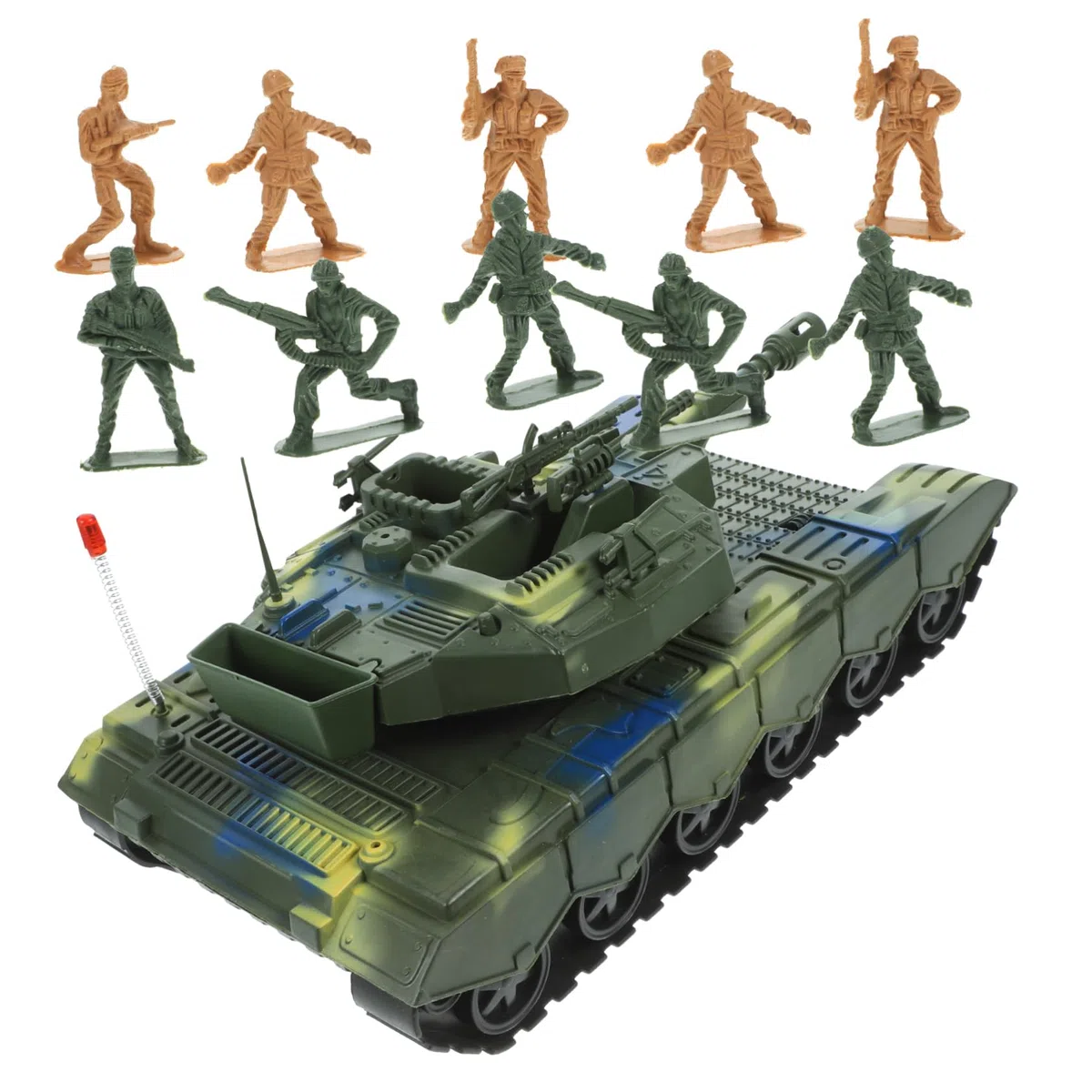 1set Giocattoli Tank Con Soldatini Casuali Inerziale Per Per Giochi Simulazione e Militari