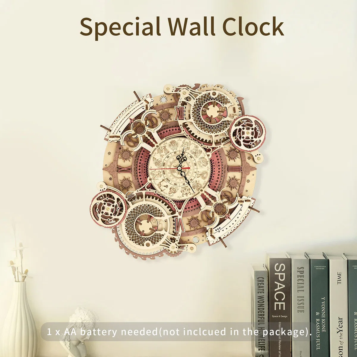 ROKR Puzzle in legno 3D Orologio Modellismo da costruire per adult Decorazione per la casa Regalo(LC601)