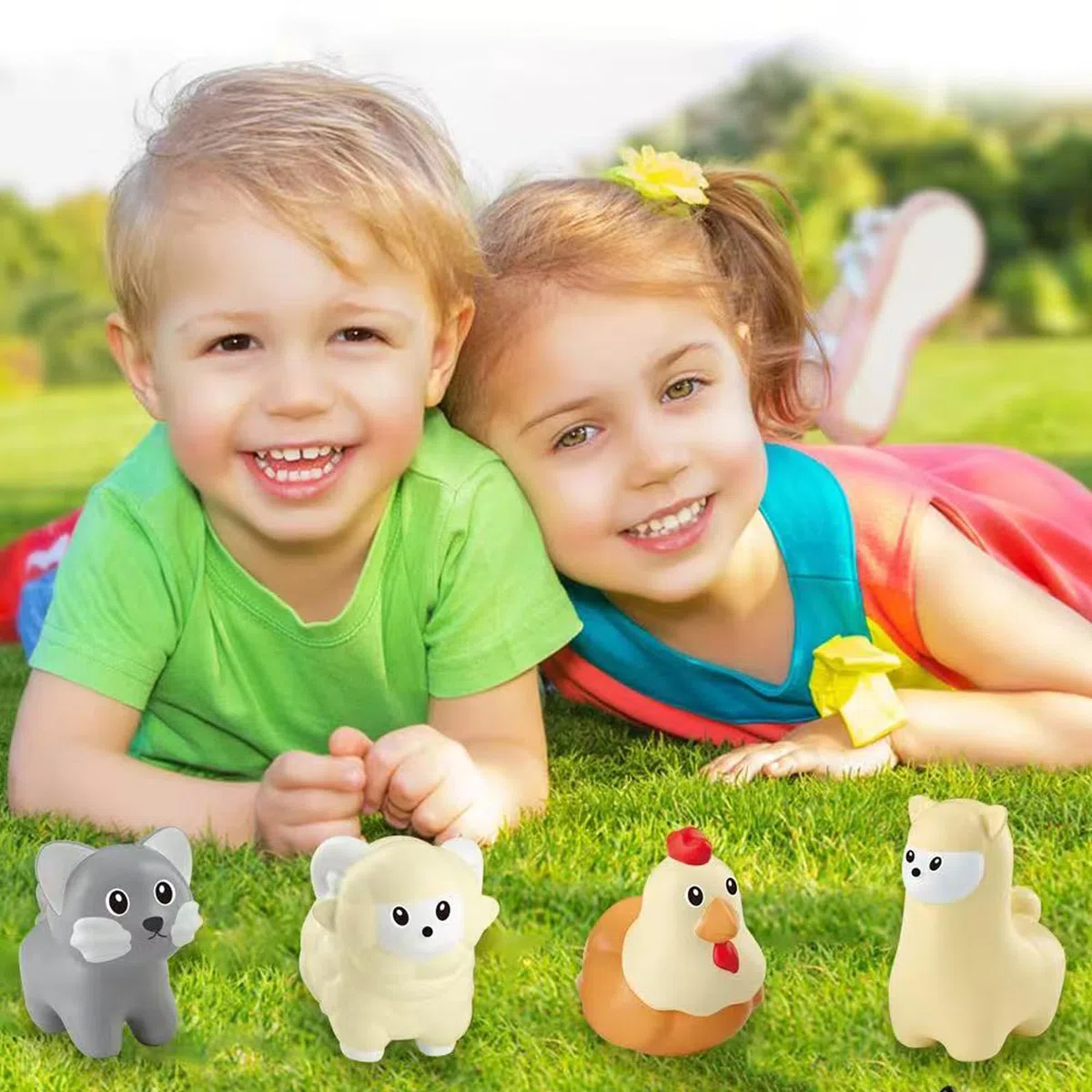 Binnan 10 Pezzi Giocattoli Montessori per Bambini, Montessori Giochi Bambini, Mini Animali Della Fattoria Set, Giochi Bambini 2 Anni Montessori, Regali per Bambini
