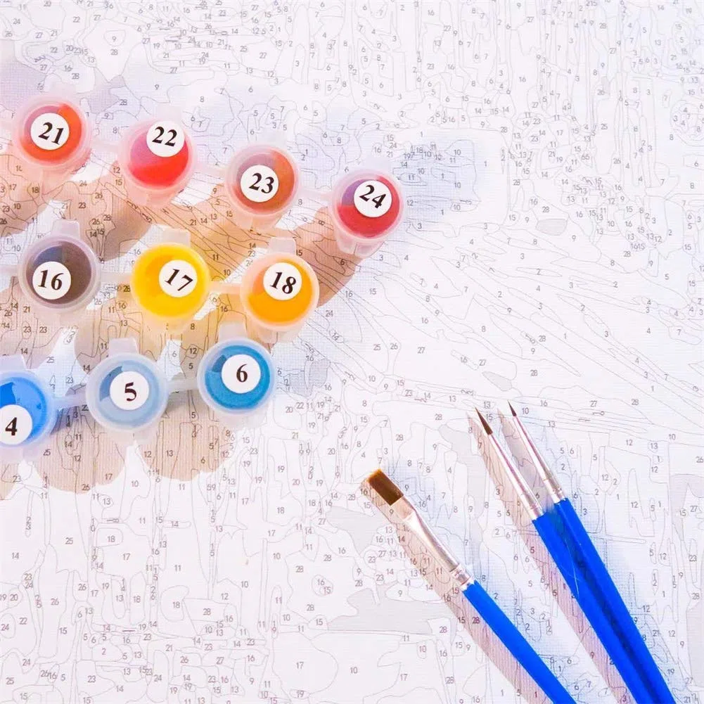 Komking Kit per Pittura con i Numeri per Bambini e Adulti Principianti, Pittura con i Numeri per Bambini Aquila, Kit Artigianale per Pittura con i Numeri per Adulti, Aquila Colorata 40,6 x 50,8 cm