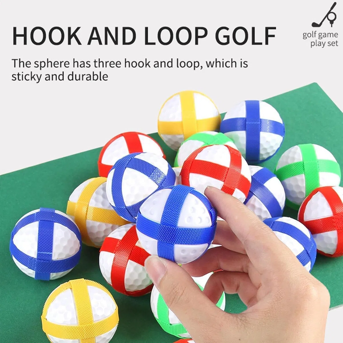 Golf Battle - Set da gioco per esterni e interni, per bambini e adulti, con tappetino da swing, parete bersaglio e putting trainer - favorisce il gioco attivo, la coordinazione e le abilità di golf