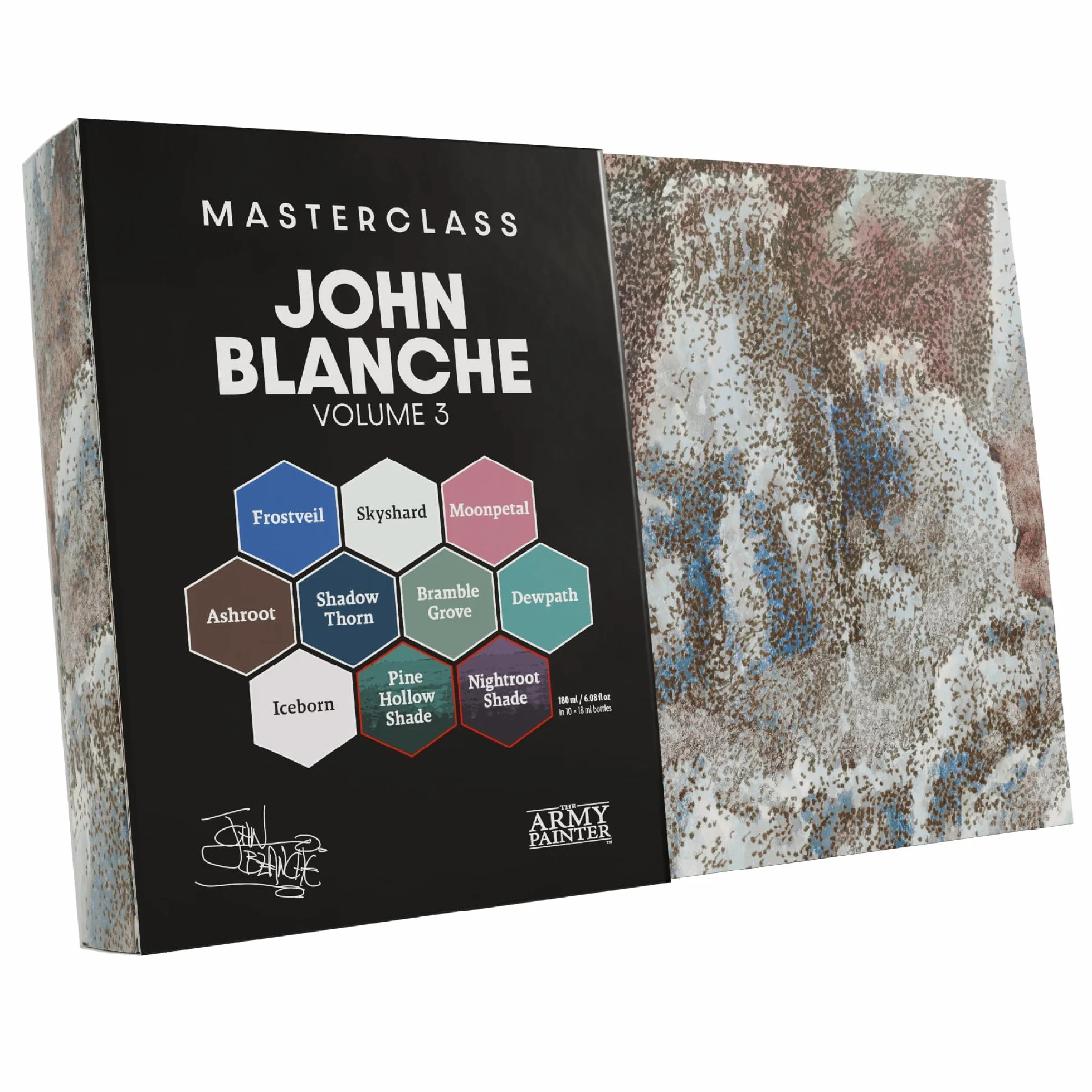 Il Pittore dell'Esercito, Masterclass John Blanche Volume 3 Set, 8 x 18 ml Vernici Warpaints Fanatic, 2 Lavaggi e 1 Stampa Artistica - per Wargaming in Miniatura