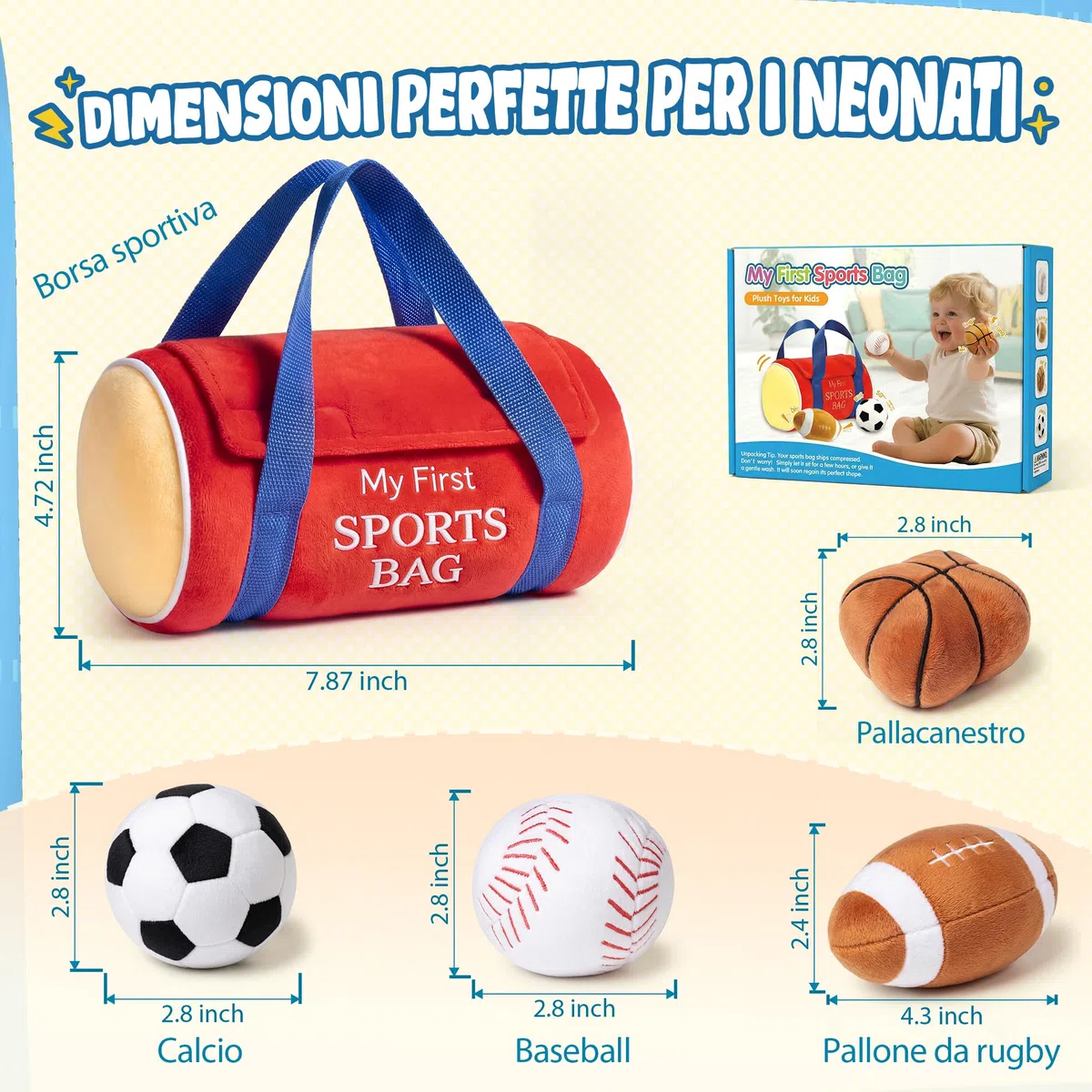 Giochi Neonato 3-6-9 Mesi, Giochi Bambini 1 Anno Regalo Bambino 6 12 18 Mesi Giochi Montessori 6-12 Mesi Giochi Sensoriali per Neonati Giocattoli Bambino 1 Anno Compleanno Regali Bambina 1 Anno