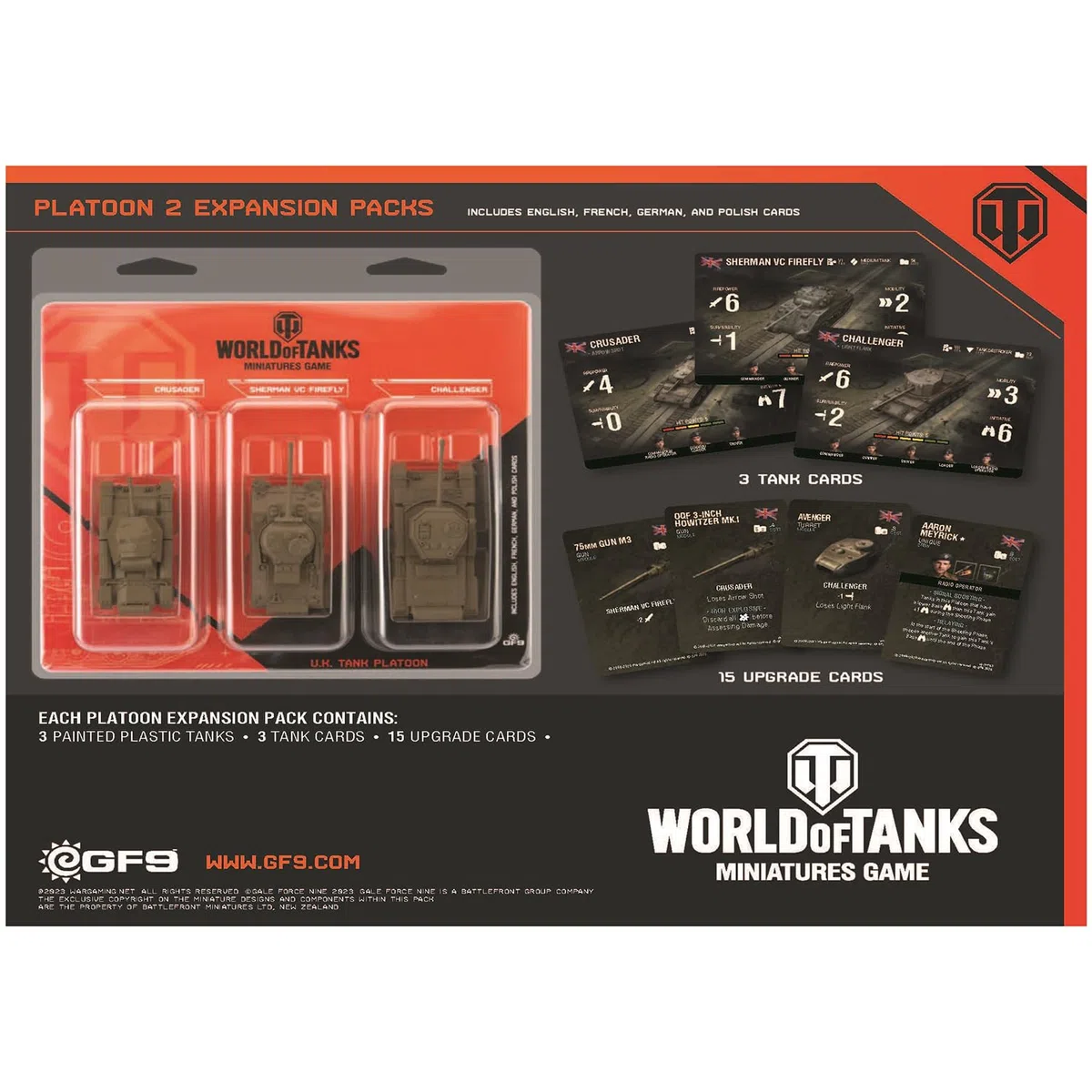 3 U.K. Tank Platoon (Crusader, Sherman VC Firefly, Challenger)