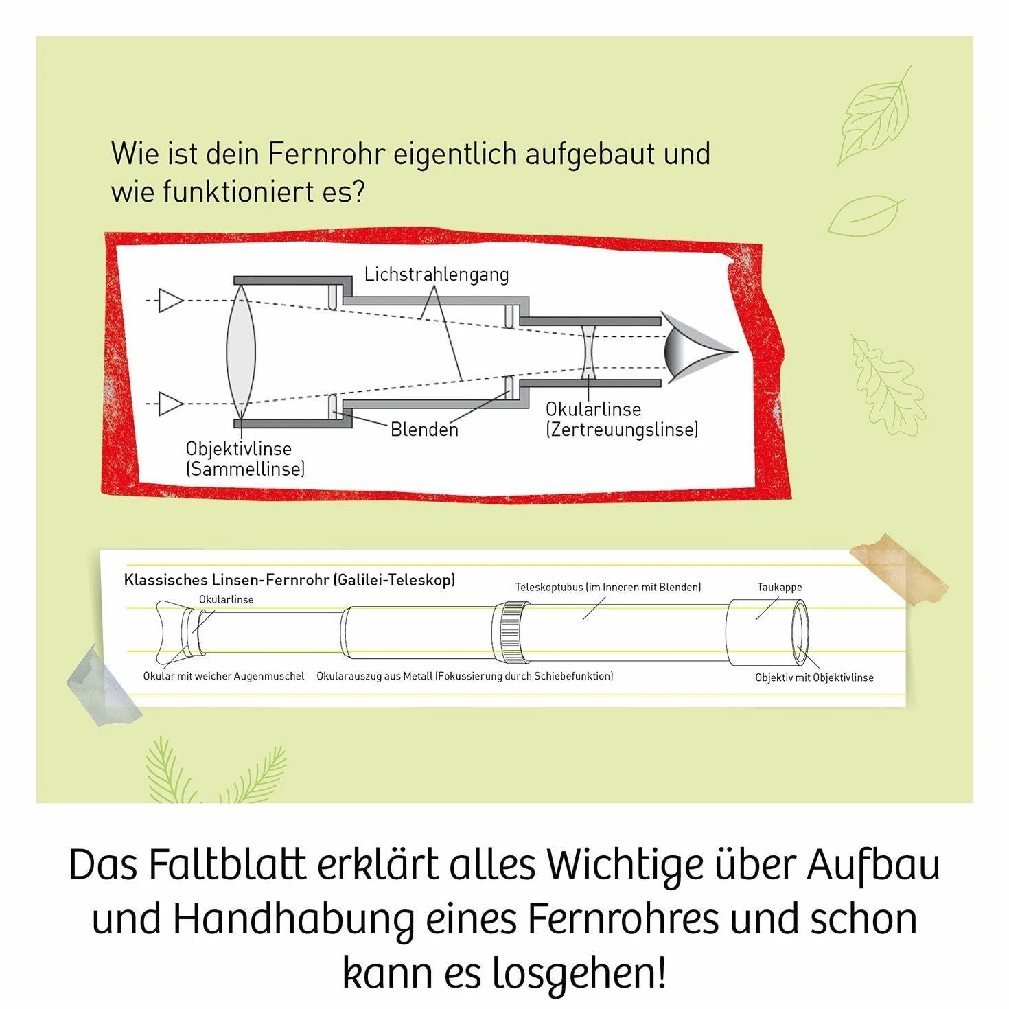 Fernrohr: Experimentierkasten cannocchiale in metallo