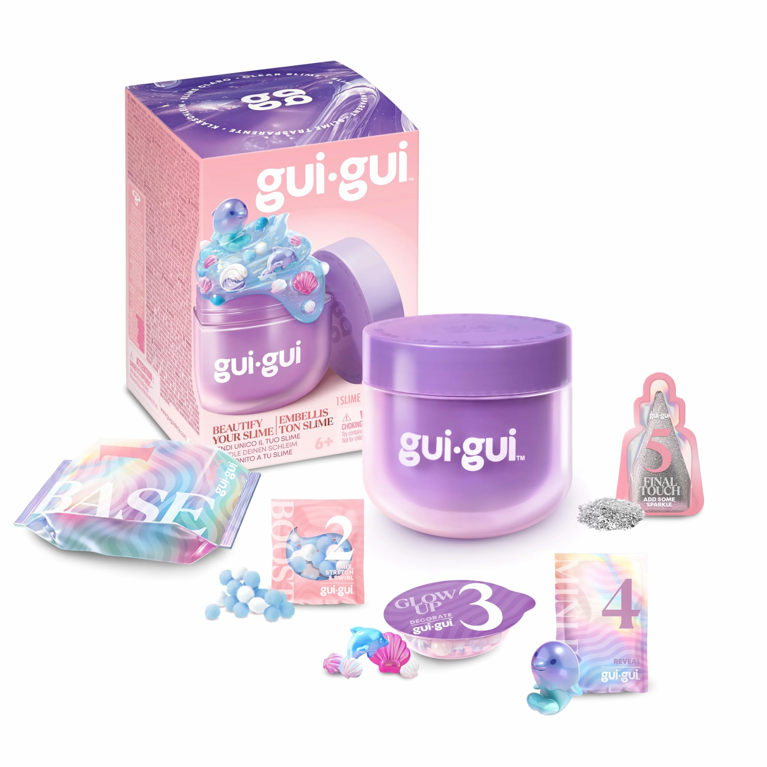 Gui Gui Butter Slime - Abbellisci e Fai Salire di Livello il Tuo Slime Con un GRANDE GLOW-UP - 13 Diversi Slime Profumati Gui Gui e 4 Texture Incredibili da Collezionare - Regali per Bambini e Ragazzi